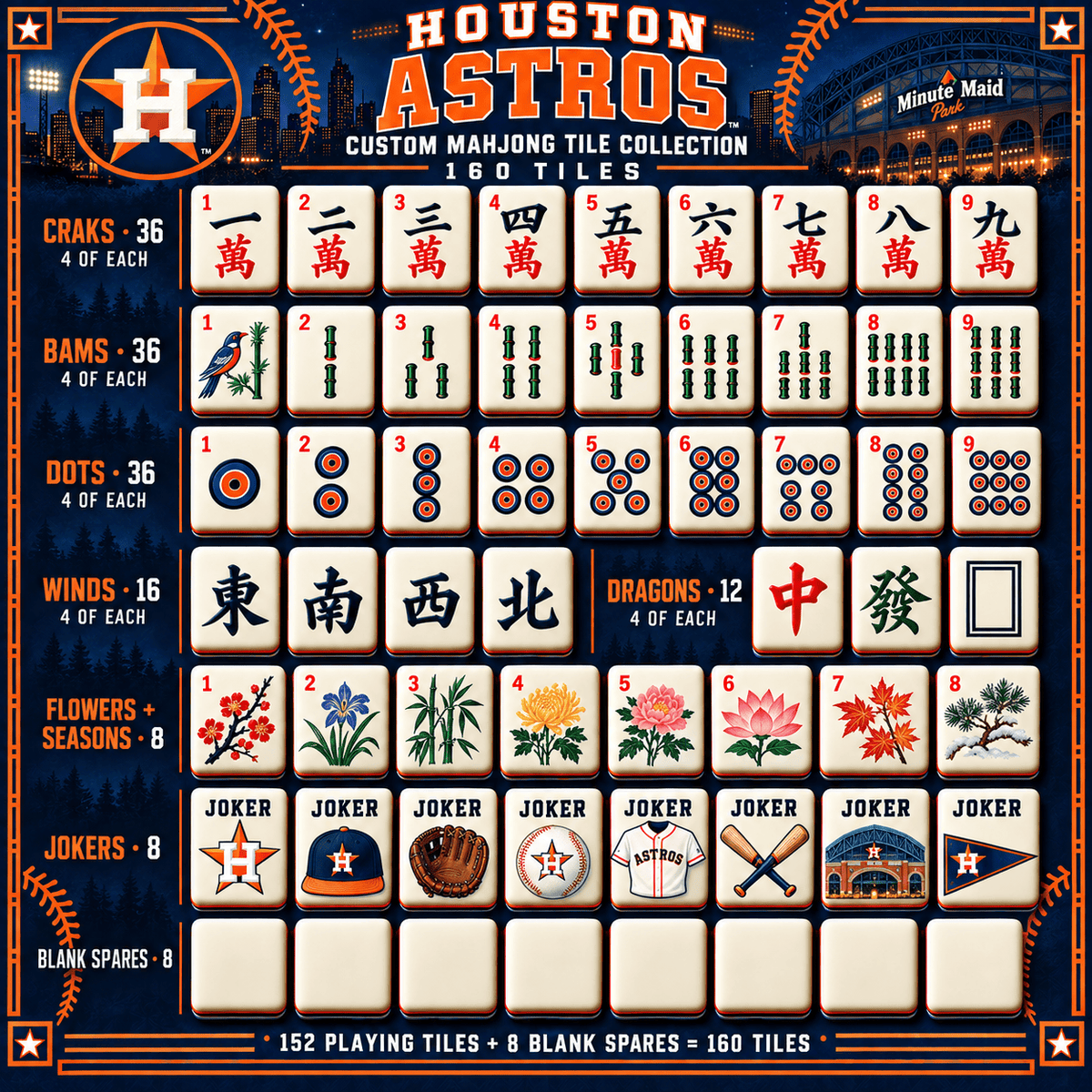 HTA Premium Mahjong Set – Game Night Edition PNPA